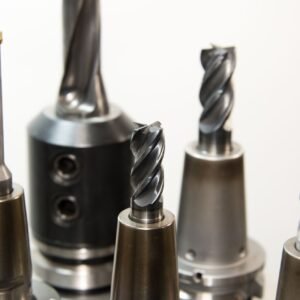 A detailed view of assorted industrial drill bits showcasing precision engineering.
